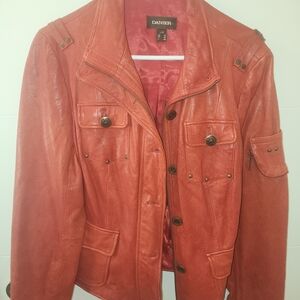 Danier Women's Red Leather Jacket